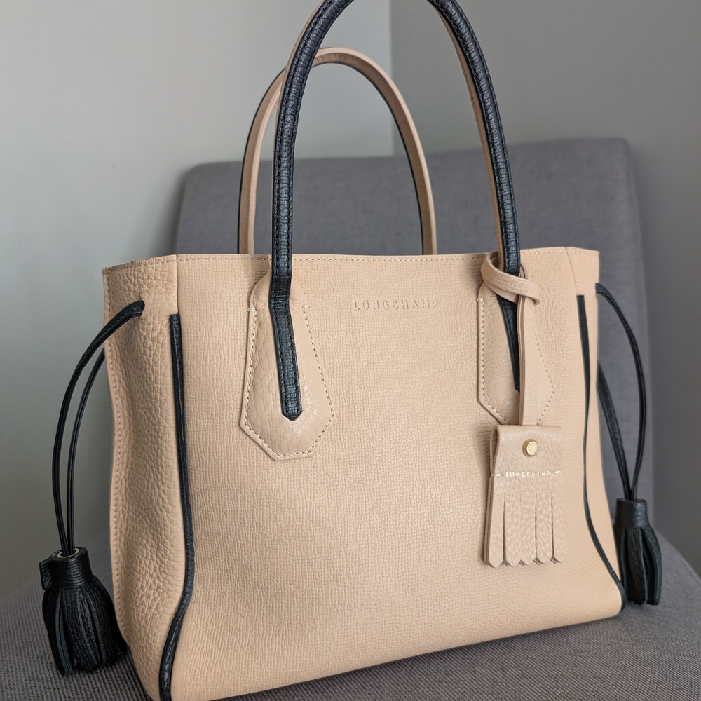Longchamp Small Penelope Leather Tote Bag - Picture 2 of 10
